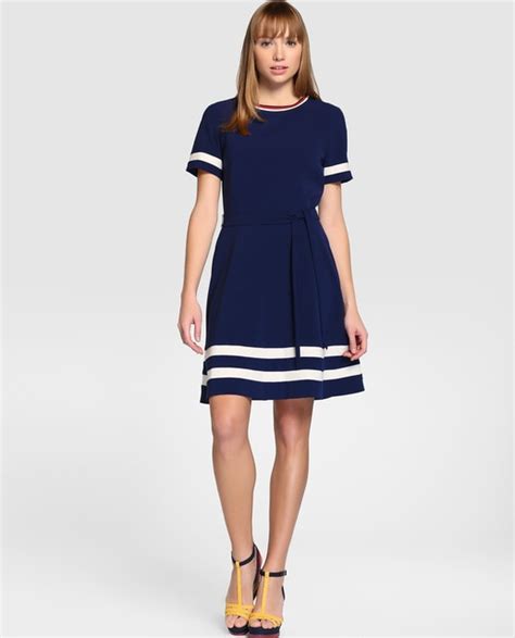 vestido azul marino tommy hilfiger